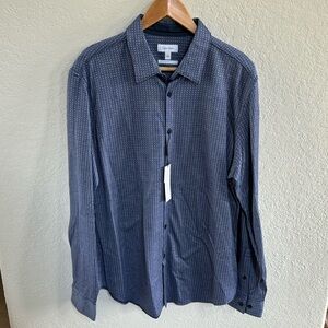 NWT Men's Slim Fit Calvin Klein blue Dress Shirt